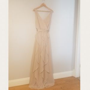 White by Vera Wang Ruffle Bridesmaid Dress